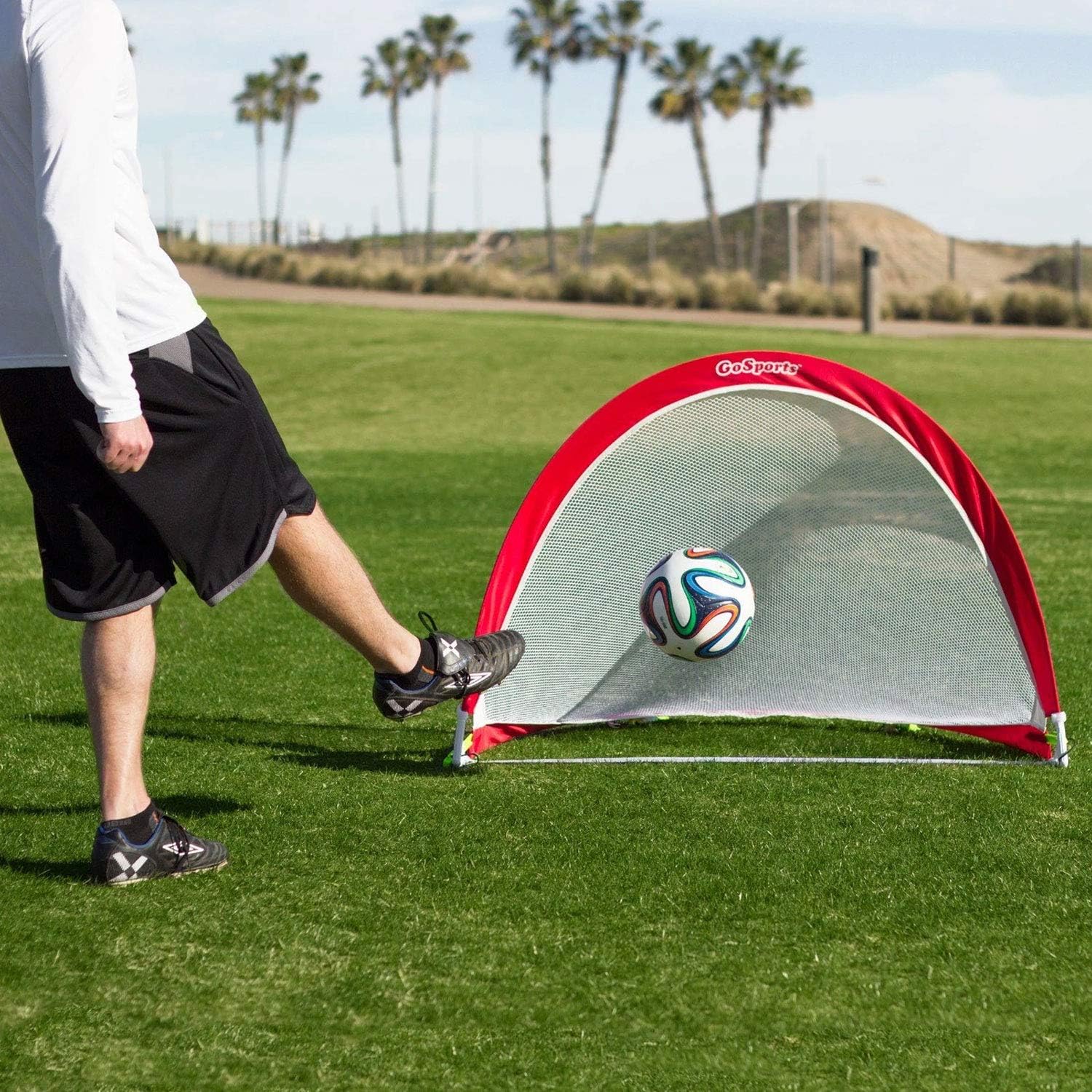 GoSports Portable Pop-Up Soccer Goals for Backyard - Kids & Adults - Set of Two Nets with Agility Training Cones and Carrying Case - Image 8