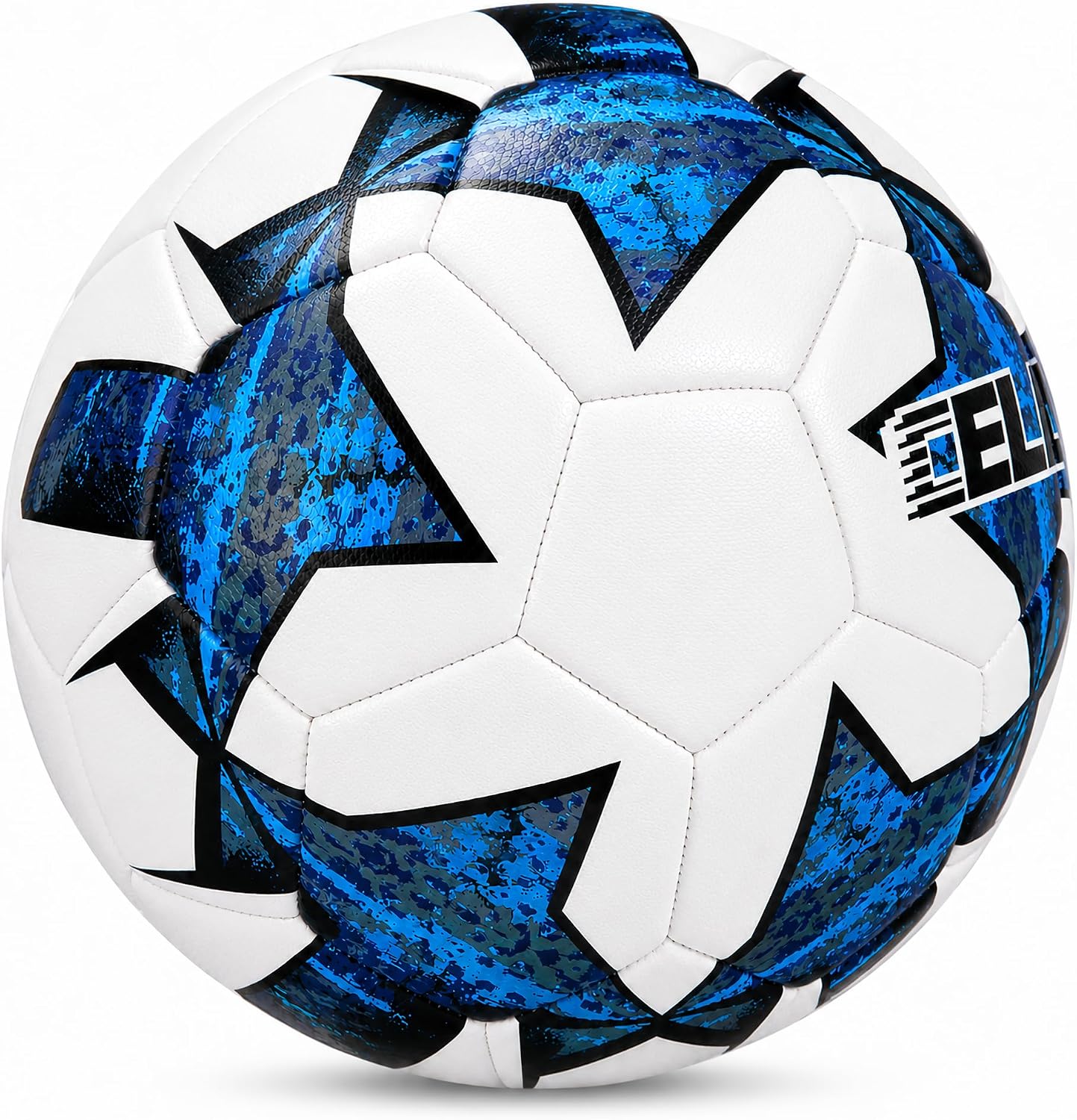 Soccer Ball Size 5 with Pump, Durable Training Ball, Indoor & Outdoor Use | Better Touch and Control - Textured PVC cover with reinforced stitching helps keep shape for steady kicks and passes