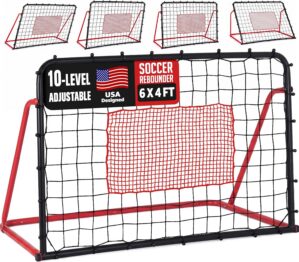 ZEALFEEL 6x4FT Soccer Rebounder Net...