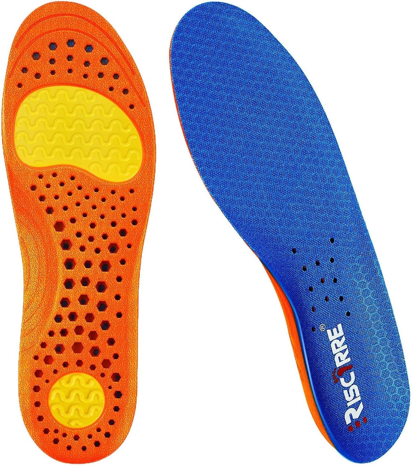 Insoles for Men Women - Shock Absorb Cushion Inserts Size M | Breathable Support Replacement Comfort Shoe Inserts for Sports, Running, Walking, Hiking, All-Day Work