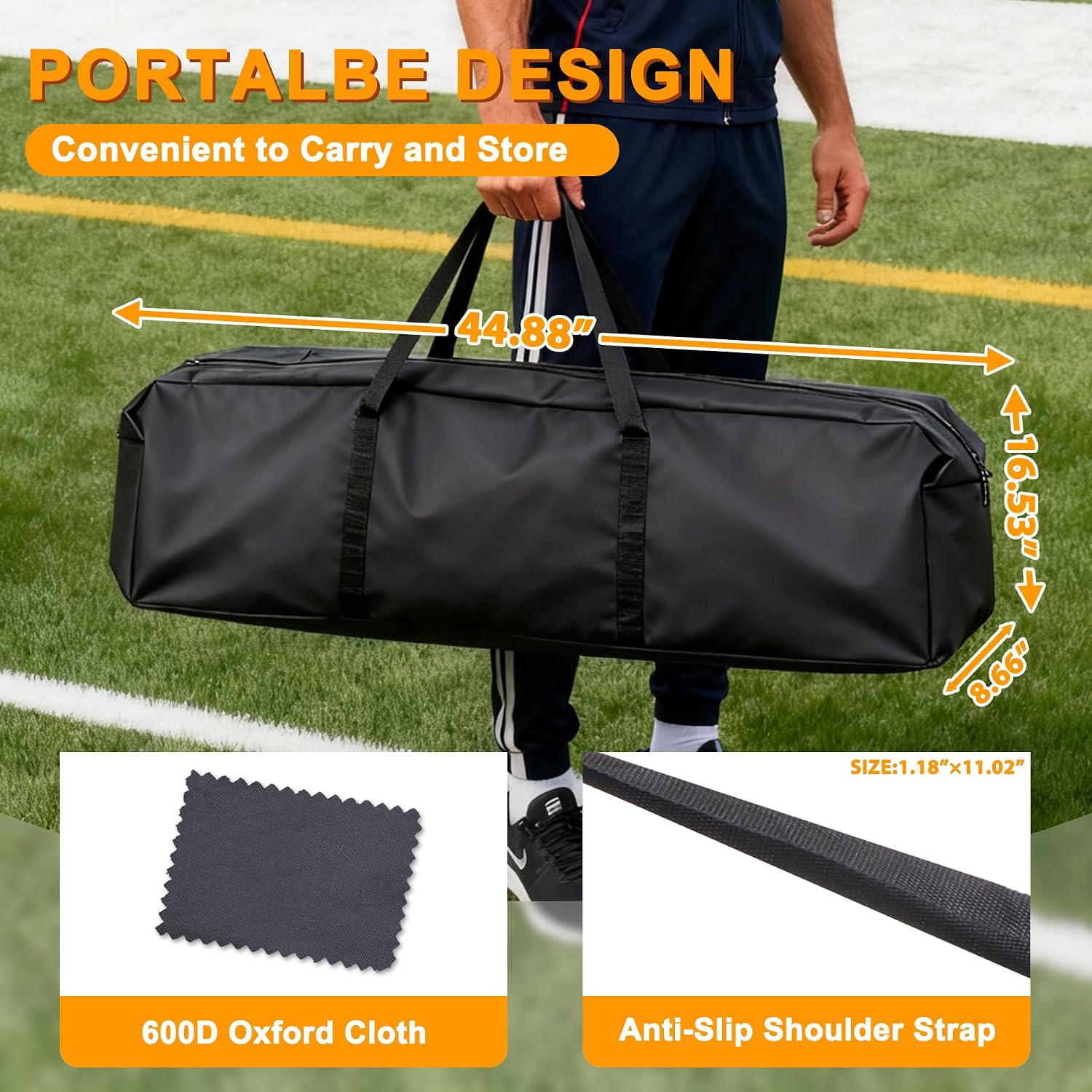ZENY Portable Soccer Goal, Backyard, Training and Tounament Size | 12x6, 6x4, 24x8 ft Steel Frame Goal, All Weather Net, Indoor Outdoor Backyard Training Soccer Goal for Youth Adults - Image 5