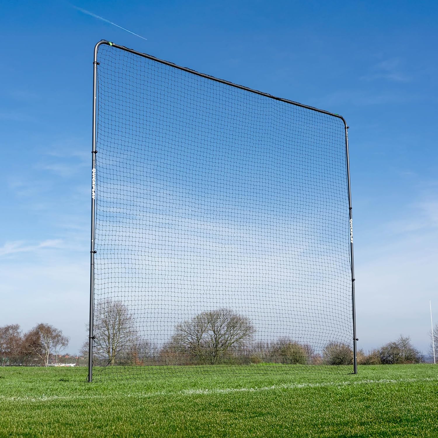 QuickPlay 10ft Sports Barrier Net System - Ball Stop Backstop Netting | Heavy-duty weather-resistant net, Modular & expandable, Catches shots & throws, Backyard & pro use, Carry bag