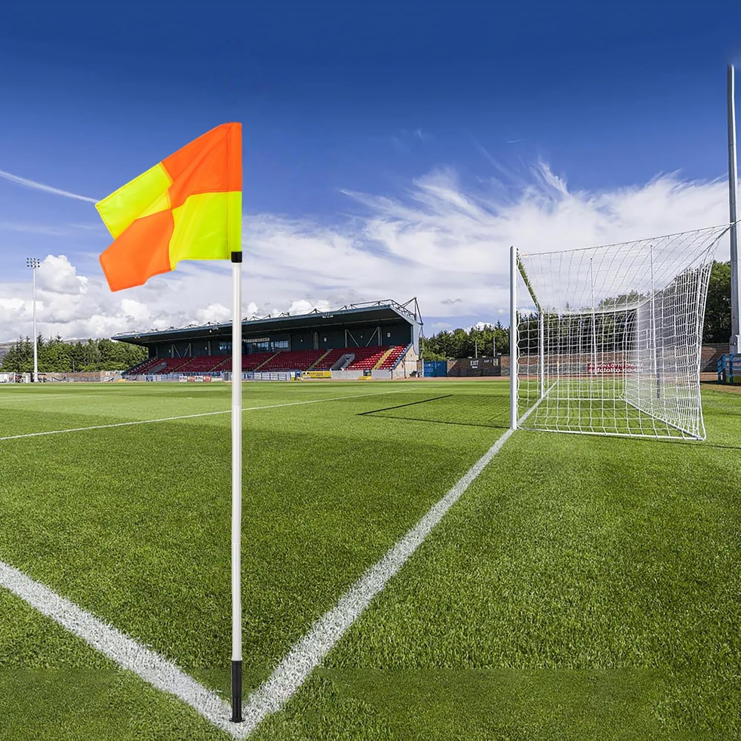 5FT Soccer Corner Flags for Soccer Field Set of 4,Storage Bag (Poles-White) | Soccer Flags Agility Poles Soccer Training Poles,Spring Loaded Adjustable Speed and Agility Training Equipment - Image 6