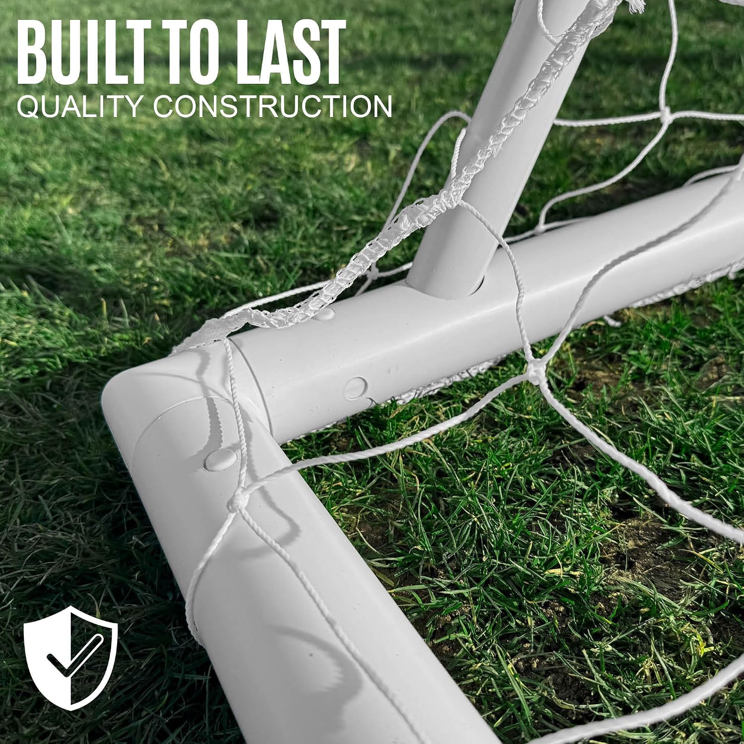 QUICKPLAY Q-Fold Soccer Goal | 30-Second Folding Design for Easy Setup | Portable & Weatherproof uPVC Soccer Goal for Backyard | Durable Post for Adults & Kids - Image 7