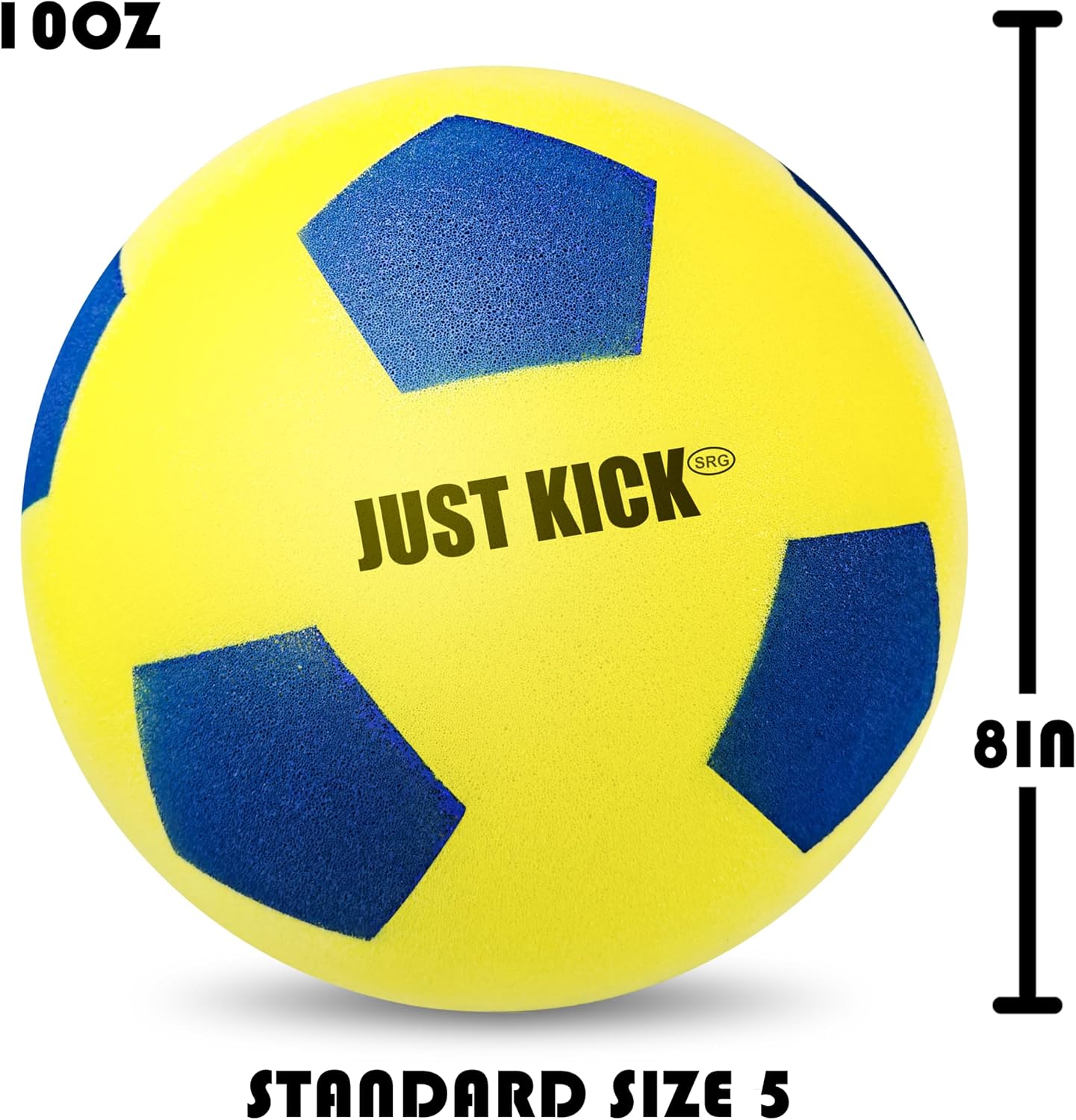 SRG Silent Foam Soccer Ball – Airless Indoor House Ball for Quiet Training, Soft Durable Foam Design, Multi-Use for Dribbling Practice, Gift for Soccer Fans, Sizes 3/5 / 7 - Image 5