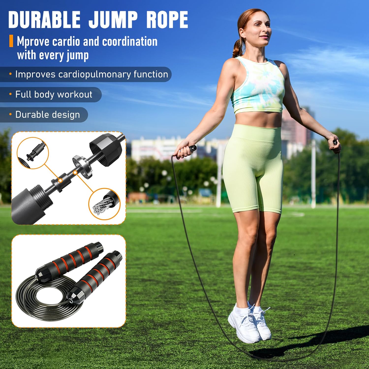 Agility Ladder, Agility Speed Training Equipment Set, 20ft Speed Ladder | 4 Hurdles, 12 Soccer Cones, Jump Rope, Running Parachute, Soccer Football Basketball Training Equipment Accessories - Image 7
