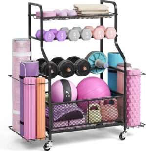 APEXCHASER Dumbbell Rack, Rolling W...