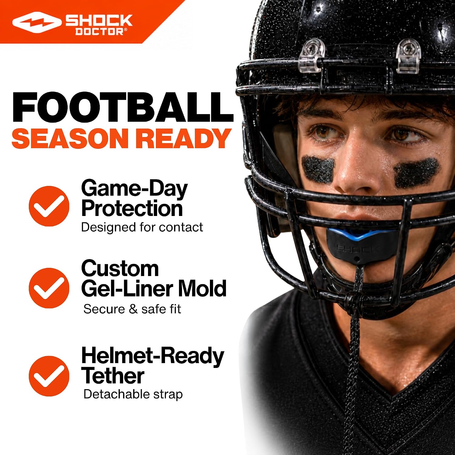 Shock Doctor Adult & Youth Gel Max Mouth Guard for Contact Sports - Image 4