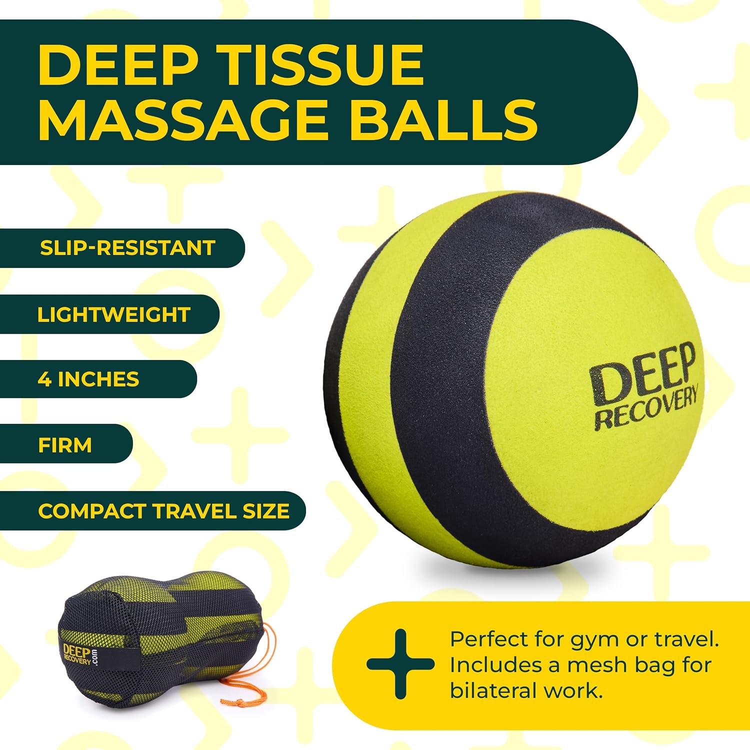 Yoga Deep Tissue Massage Ball Set, Firm Density – 4-Inch Myofascial Release Balls for Feet, Back, Neck, Legs & Arms – Trigger Point & Mobility Therapy (2-Pack) - Image 4