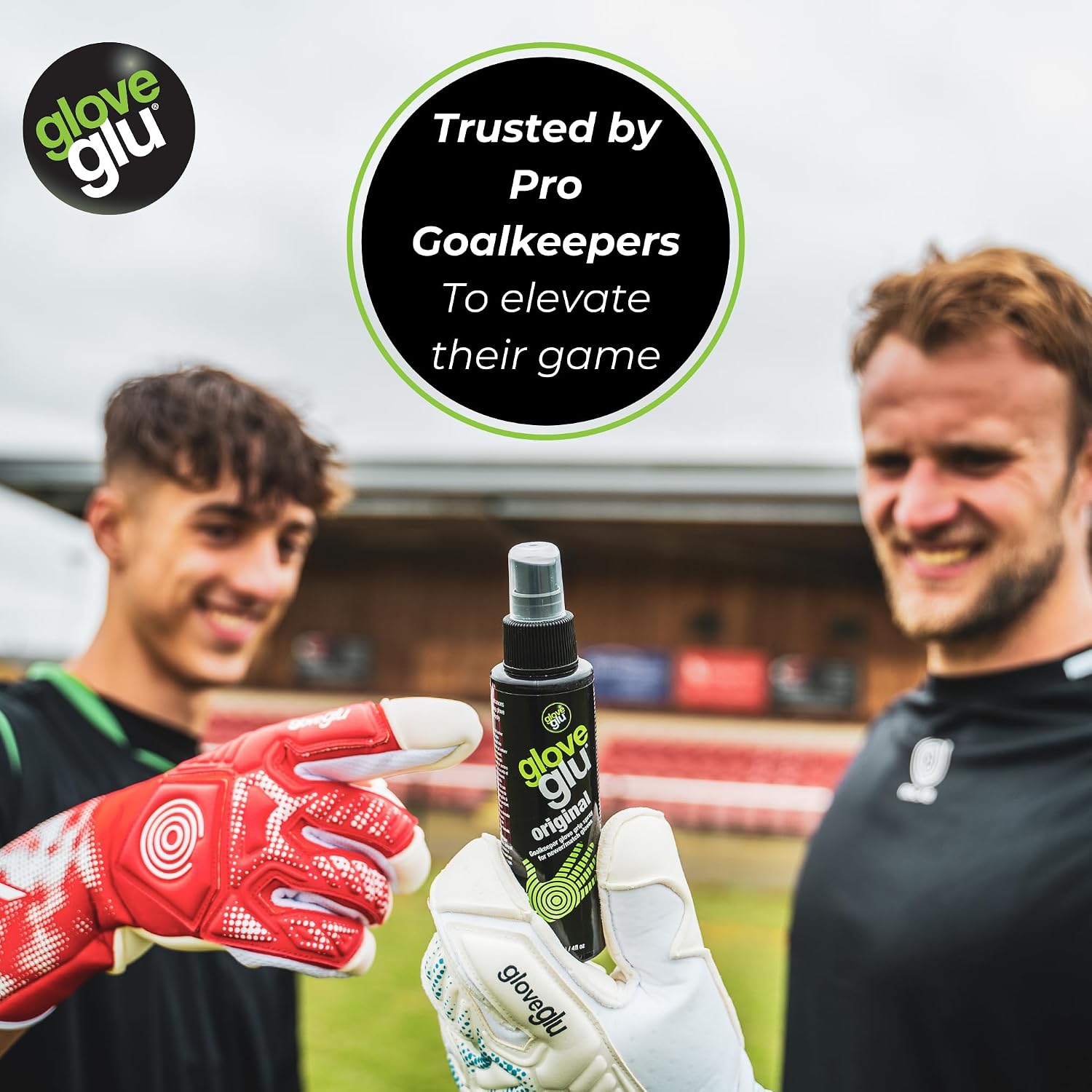 gloveglu Original Goalkeeper Glove Grip Spray | Ultimate Football Goalie Grip Booster for Match | Enhances Catching Control, Revives Latex Grip | Ideal for Football Training, Matches | 4.0 floz - Image 3