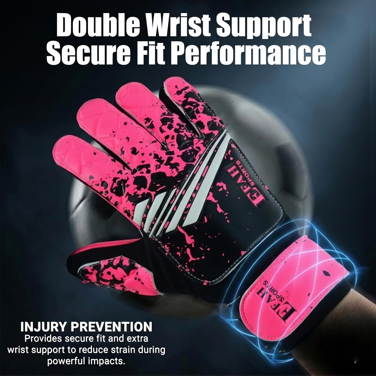 Soccer Goalie Goalkeeper Gloves for Kids Boys Children Youth | Strong Grip Latex Palm - Image 3