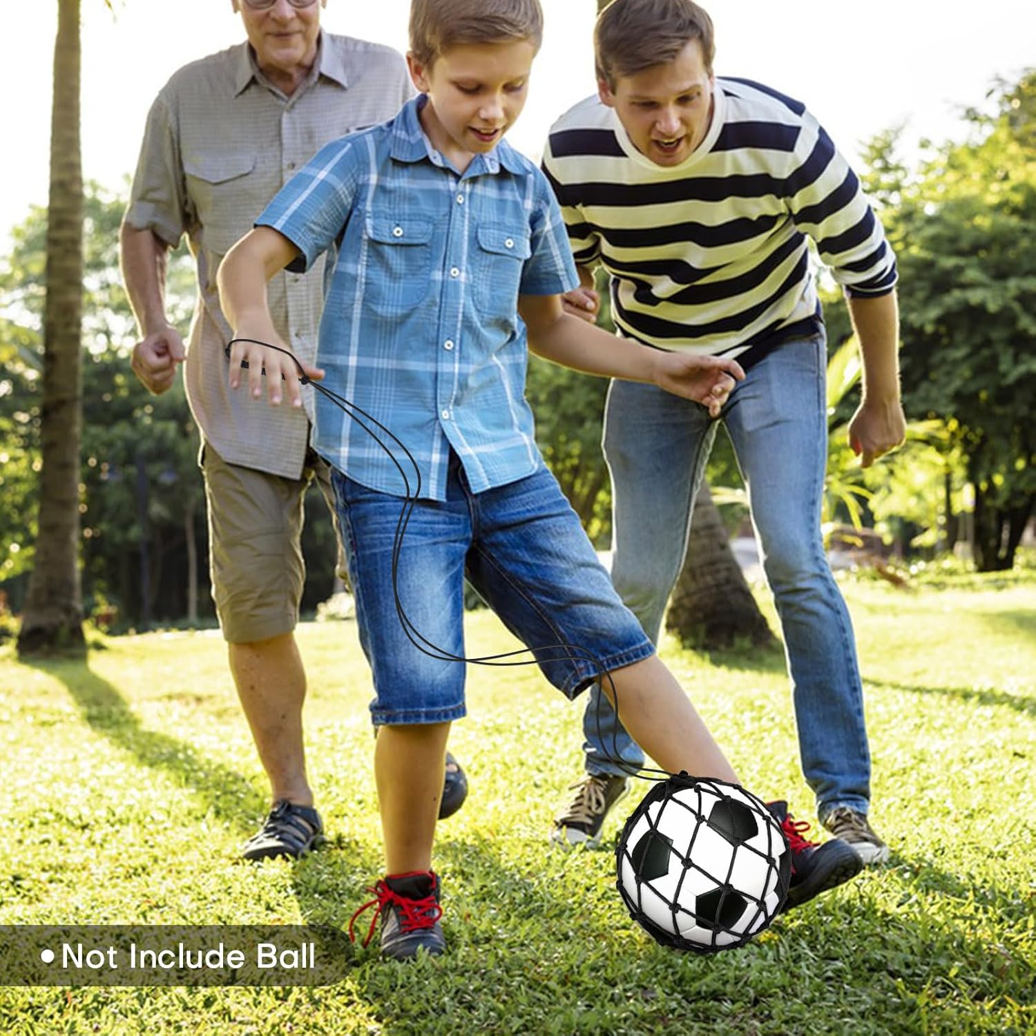 Soccer Kick Trainer 2 Psc with Return Net - Football Training Equipment for Boys & Girls - Practice Gear Compatible with Size 3 4 5 Balls - Image 6