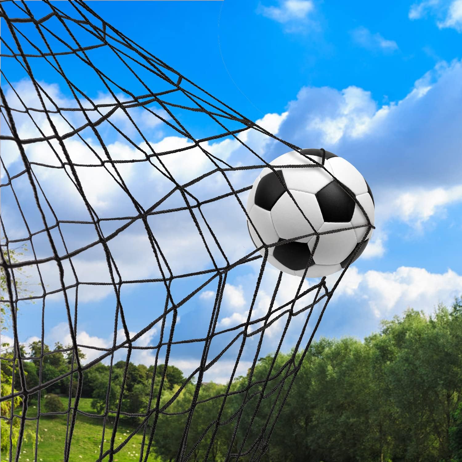 Soccer Backstop Net, High Impact Barrier Net, Nylon Practice Sports Netting 10x20ft/10x30ft/10x40ft (Installation Rope Included) - Image 2