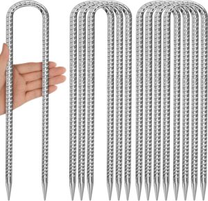 12 Inches U Stakes 8-Pack Heavy Dut...