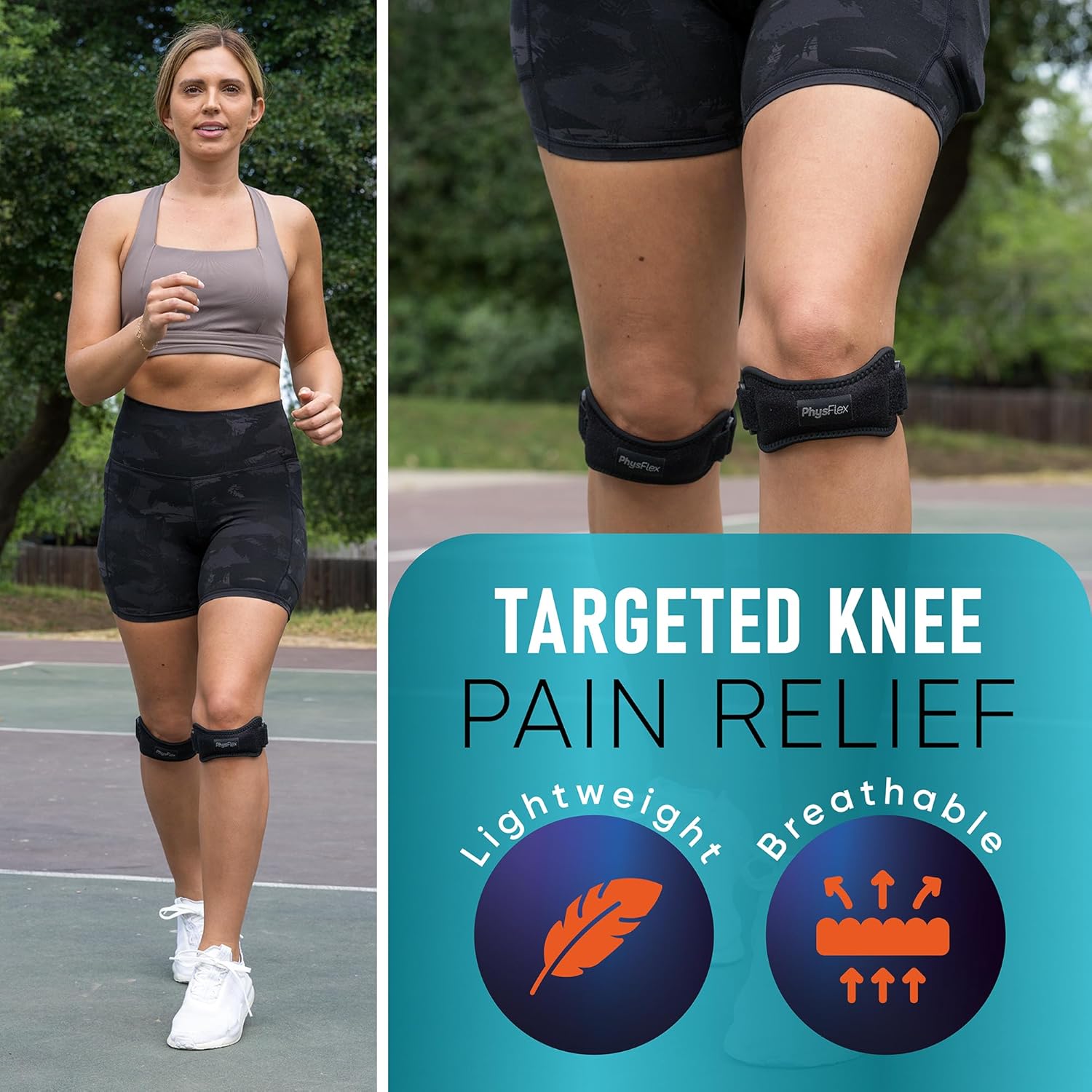 2 Pack Patellar Tendon Support Strap, Knee Brace, Knee Support, Pain Relief | Jumpers Knee, Tendonitis, Tendonitis, Hiking, Soccer, Basketball, Running, Adjustable Patella Stabilizer Strap, Men & Women - Image 6