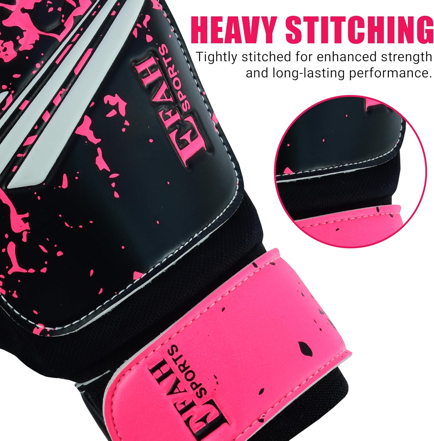 Soccer Goalie Goalkeeper Gloves for Kids Boys Children Youth | Strong Grip Latex Palm - Image 4