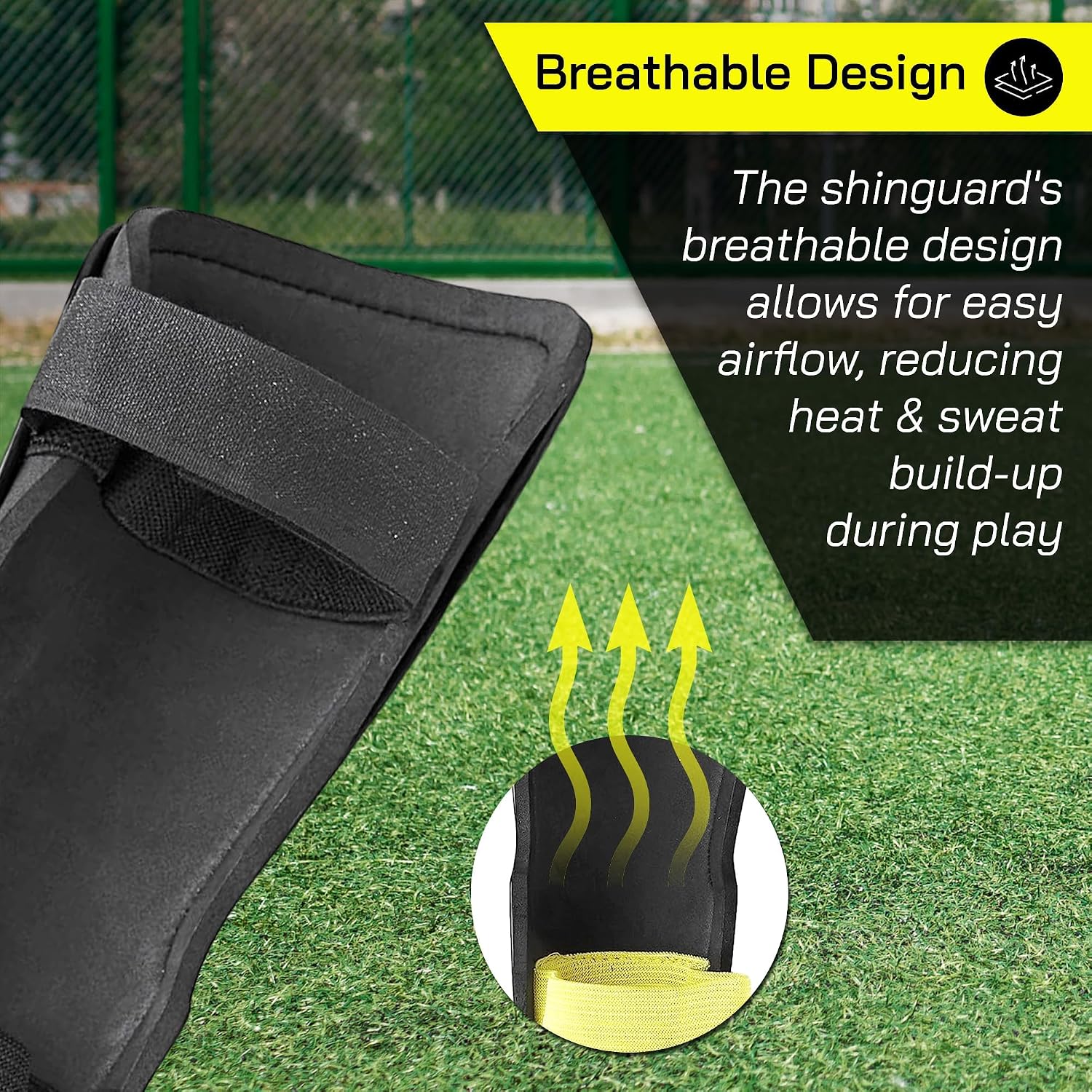 Vizari Malaga Soccer Shin Guards for Kids | Soccer Gear for Boys Girls | Protective Soccer Equipment | Adjustable Straps - Image 5