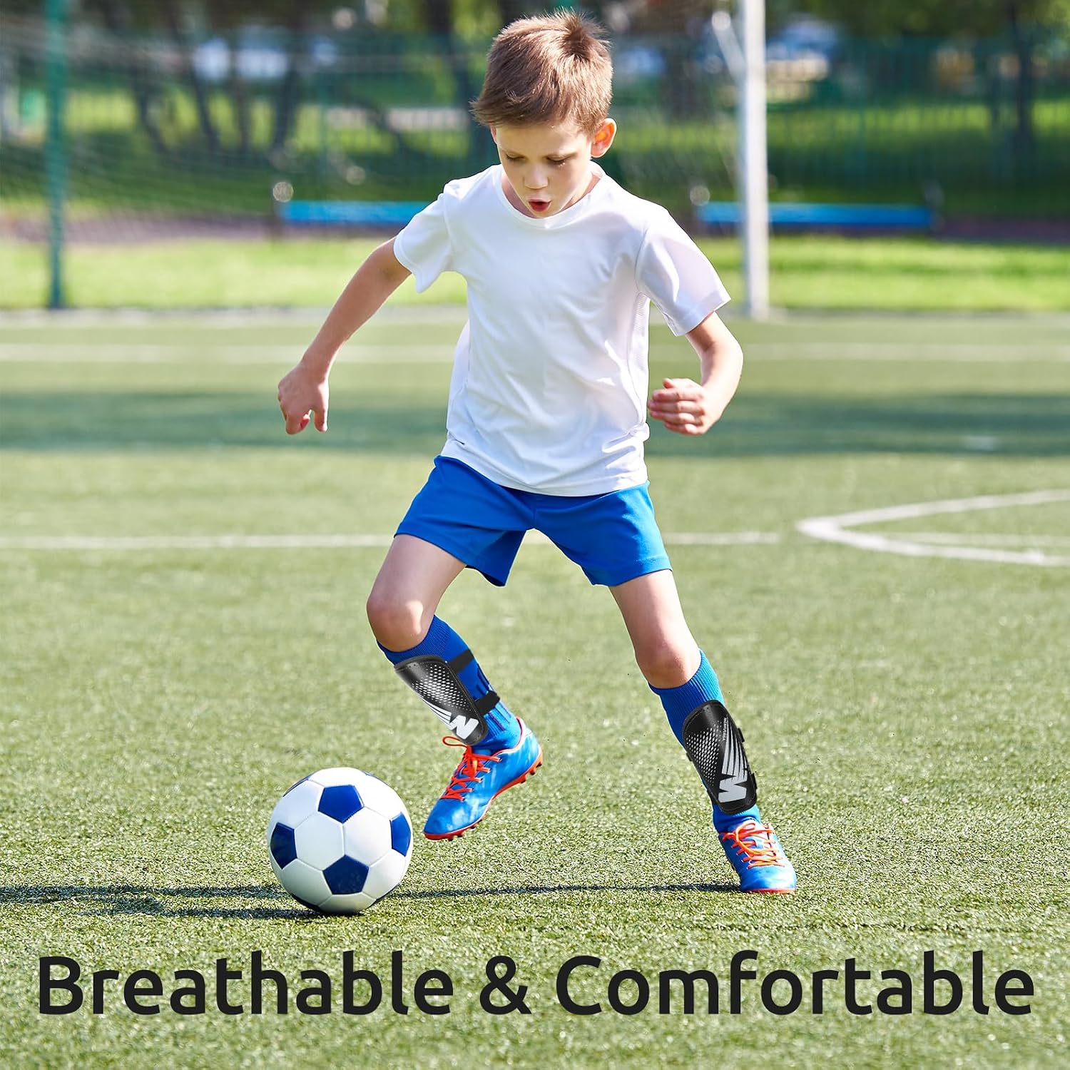 Shin Guards Soccer Kids Toddler, Shin Guard for Boys Girls 2-18 Years Old | Soccer Shin Guard, Football Shin Pads Protection Equipment with Adjustable Straps, Youth Teenagers - Image 7