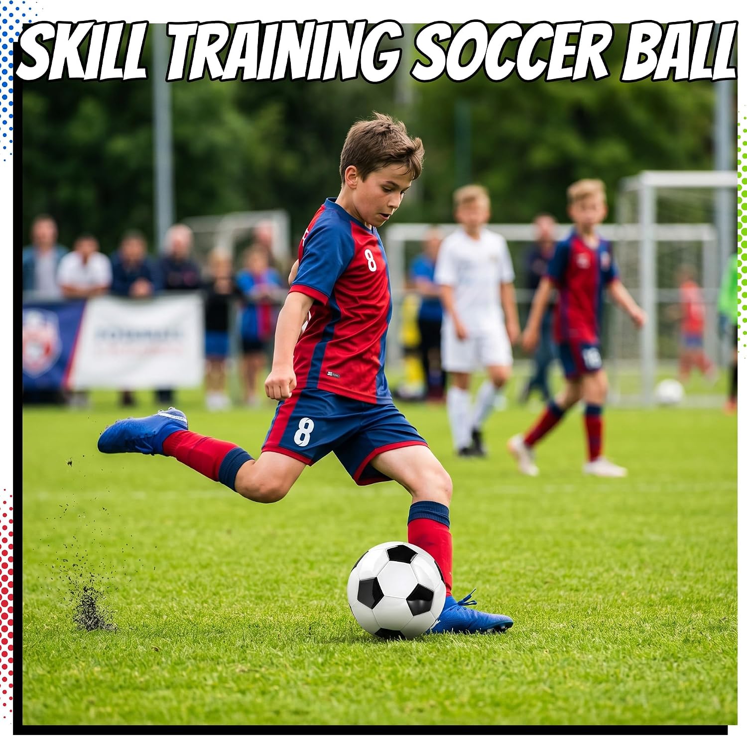 PlayBolt Black & White Soccer Balls - Sizes 2, 3, 4, 5, Pack of 1 or 4 | Soccer Ball with Pump for Kids, Toddlers & Adults - Image 4