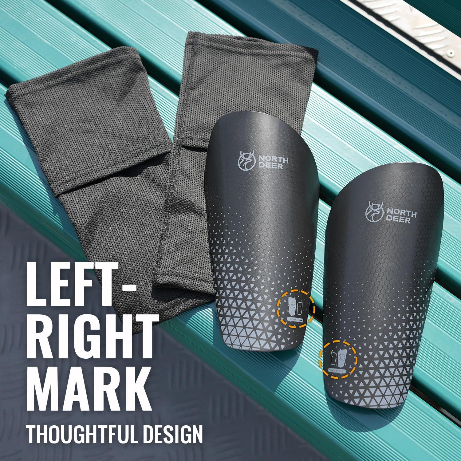 Northdeer Soccer Shin Guards for Kids Adults | Sleeves with Optimized Insert Pocket Protective Soccer for Boys Girls Men - Image 4