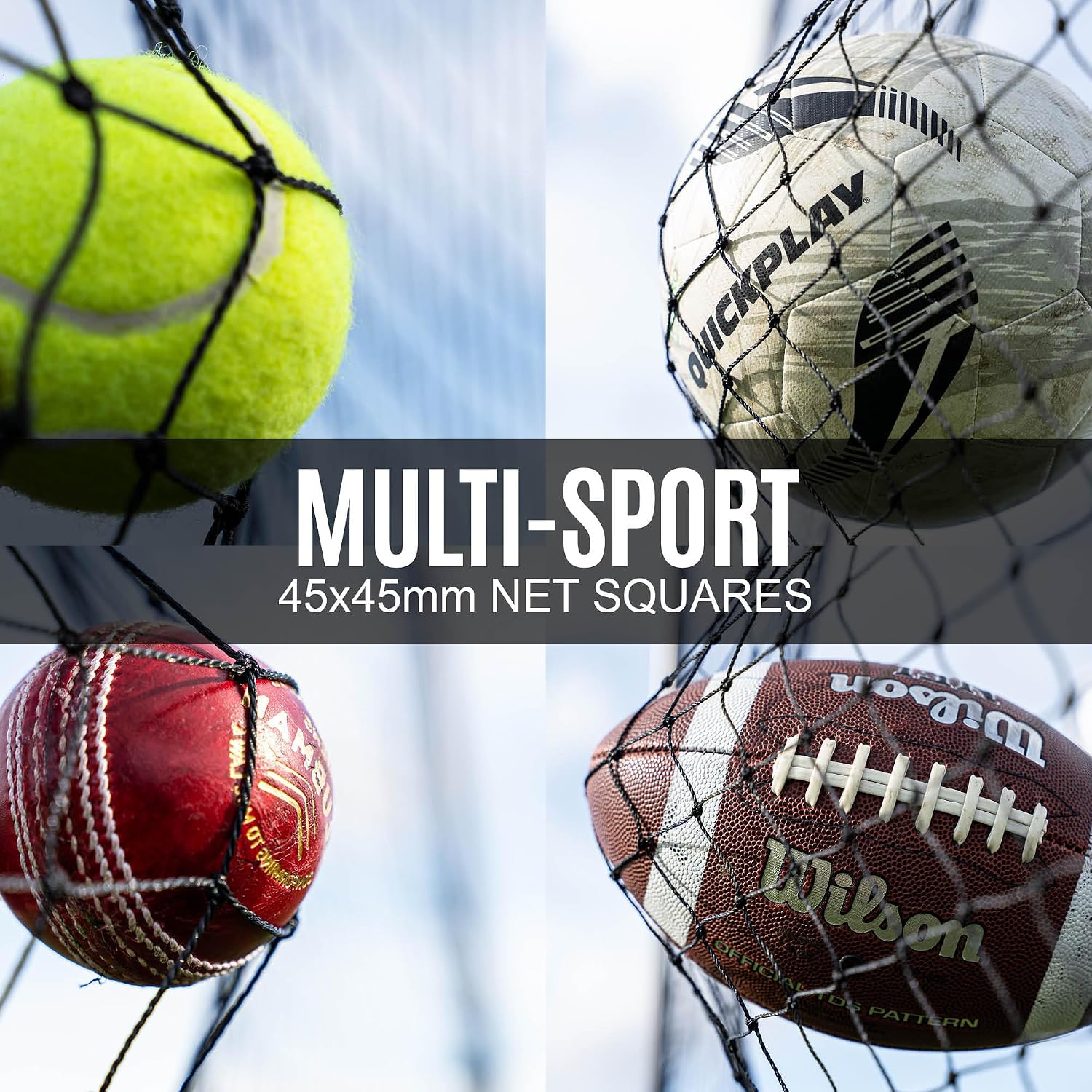 QuickPlay 10ft Sports Barrier Net System - Ball Stop Backstop Netting | Heavy-duty weather-resistant net, Modular & expandable, Catches shots & throws, Backyard & pro use, Carry bag - Image 5