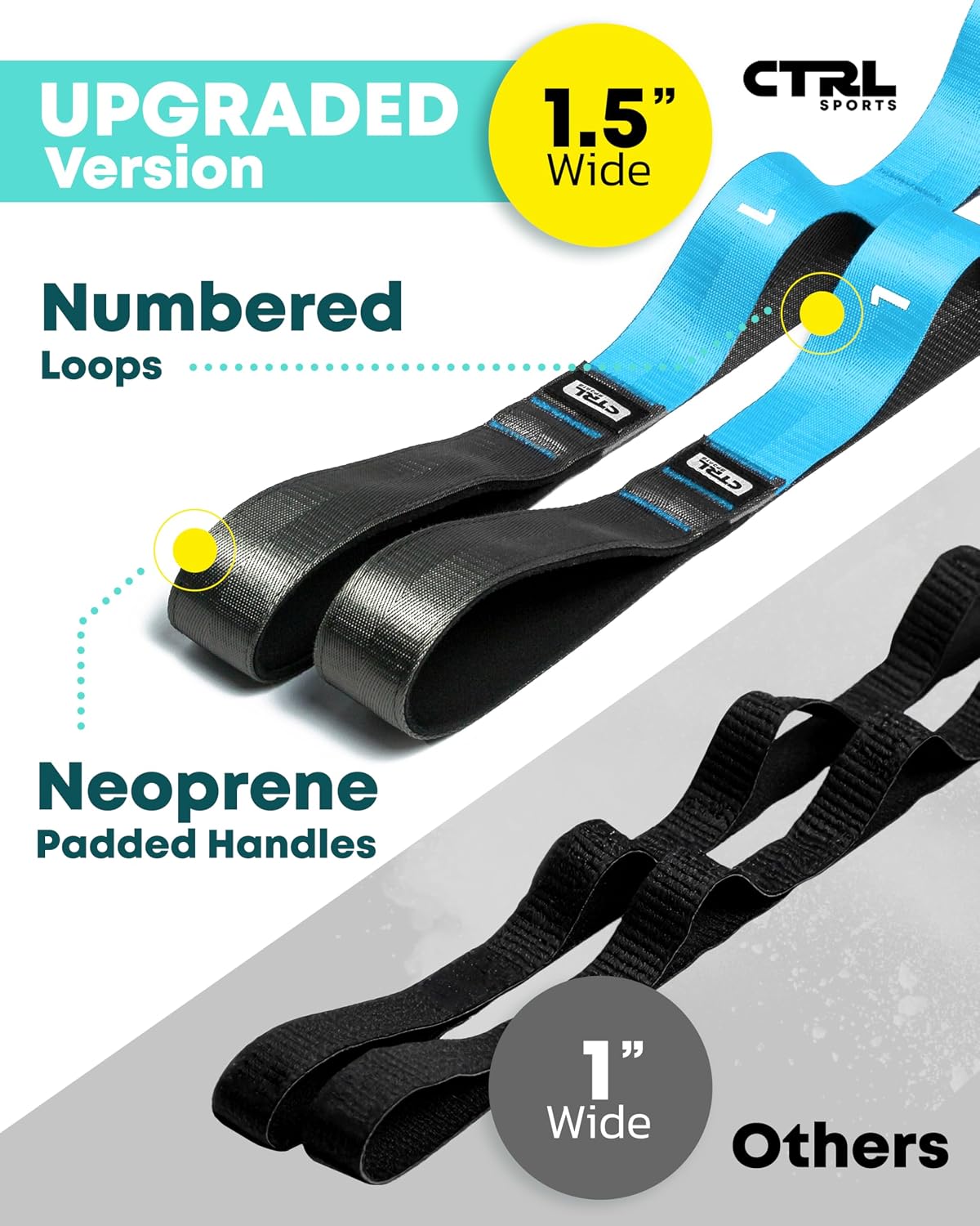 Stretching Strap with Loops - Non Elastic Yoga Strap for Physical Therapy | Video Exercises Included - Stretch bands for Stretching Equipment and Flexibility - Fascia, Hamstring & Leg Stretcher Belt - Image 8