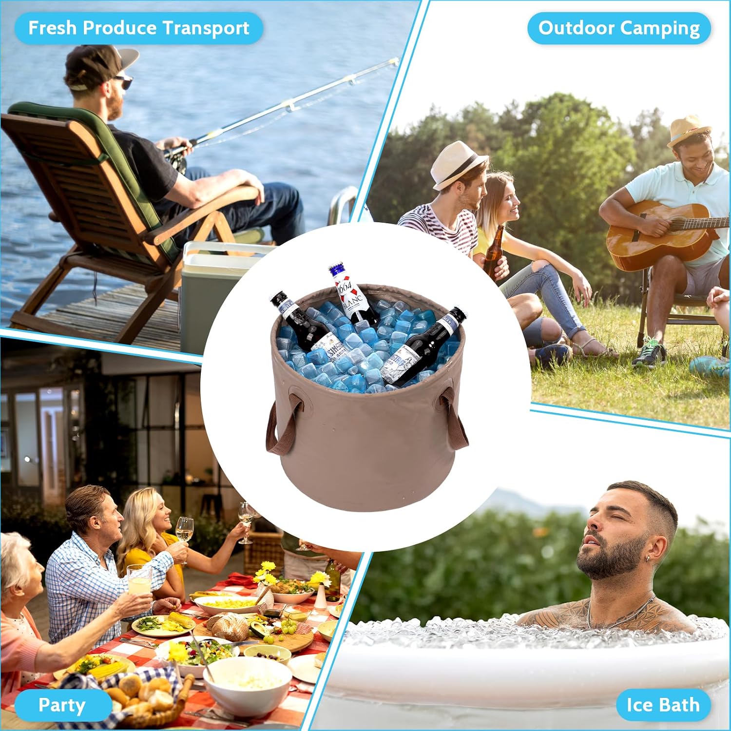 SHENGQIPC Reusable Ice Cubes for Camping, 360 Pack, 12 lbs | No Mess, No Diluting, BPA-FREE, Slow Melt, Refreezable, Large Pack for Drinks, Cooler, Party, Bars, Ice Bath, Outdoor Parties - Image 6