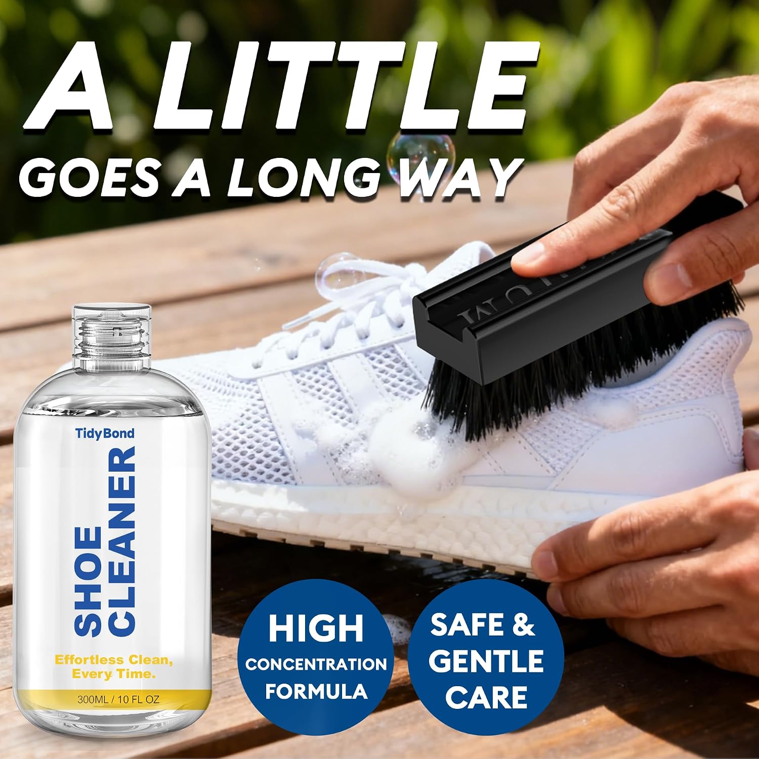 Shoe Cleaner Kit for Sneakers with 3 Brushes and Foam Bottle, 10.6 oz | Deep Cleaning for White Shoes, Leather, Suede, Nubuck, Canvas, Mesh, Boots, Midsoles and Soles - Image 2