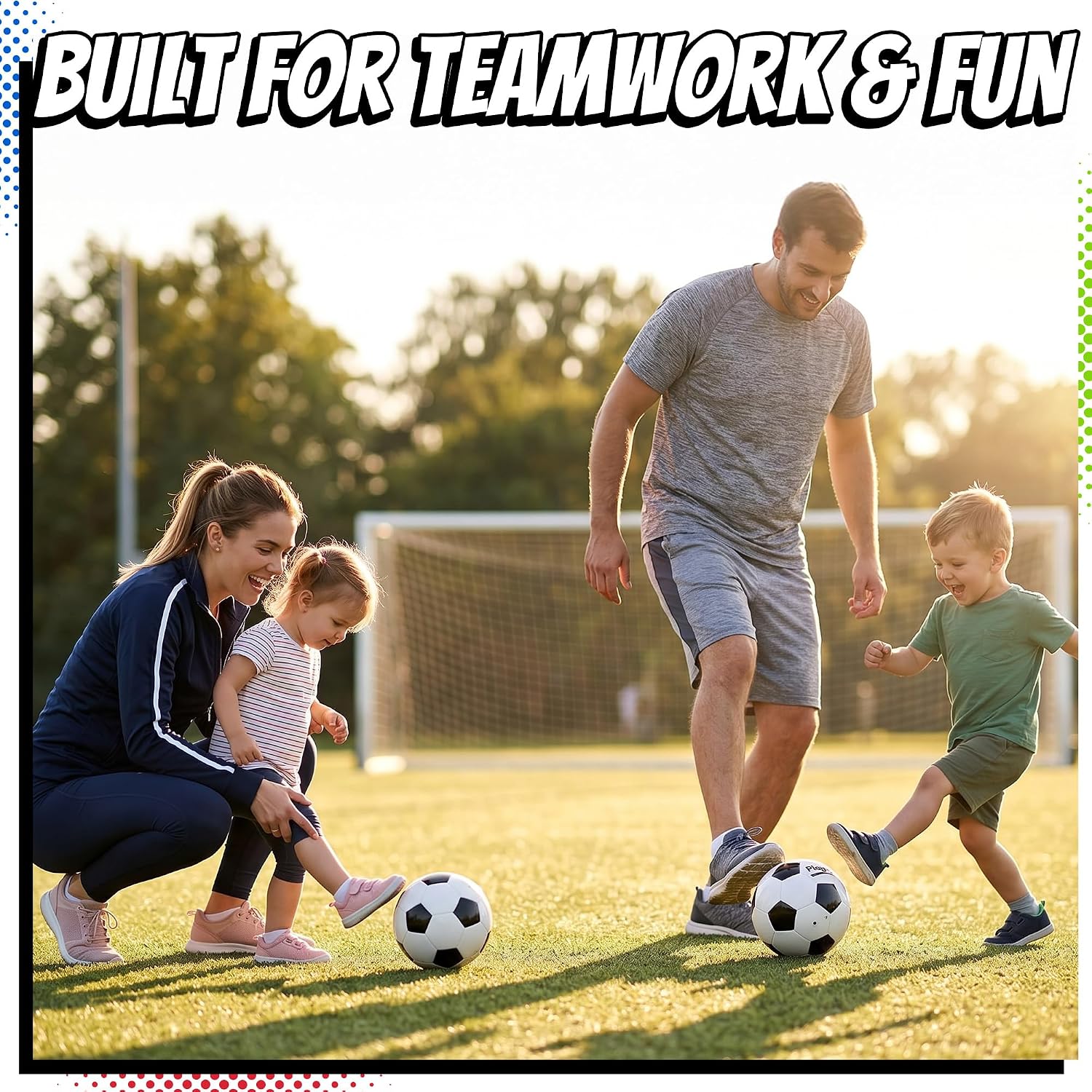 PlayBolt Black & White Soccer Balls - Sizes 2, 3, 4, 5 for Kids, Toddlers & Adults - Pack of 1 or 4 with Pump - Image 7