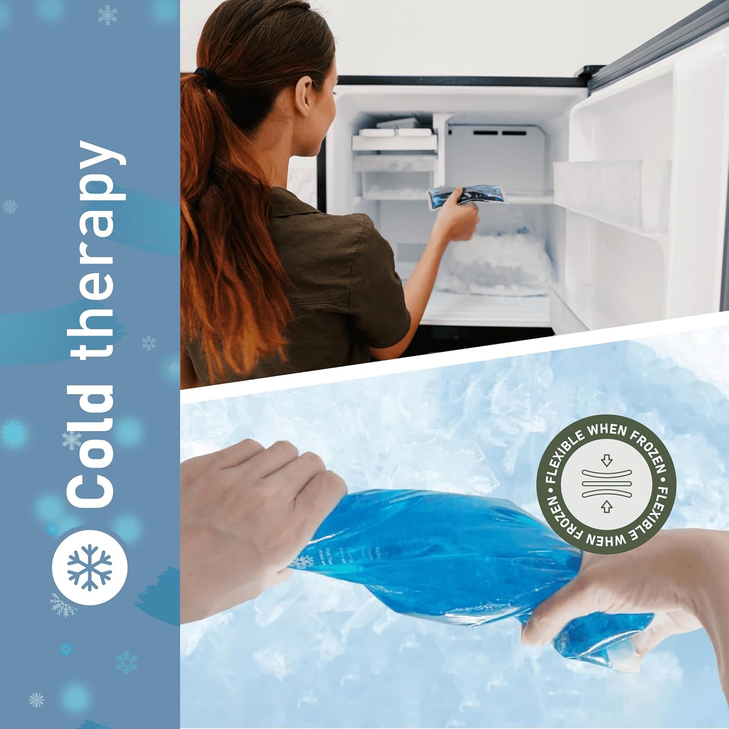 Flexible Cold Gel Ice Pack Reusable, 9.5" x 4.5", 4 Pack | Reusable soft gel ice pack for injuries, recovery, leak-proof, medical grade for knee, back, neck, wrist, hand, elbow - Image 6