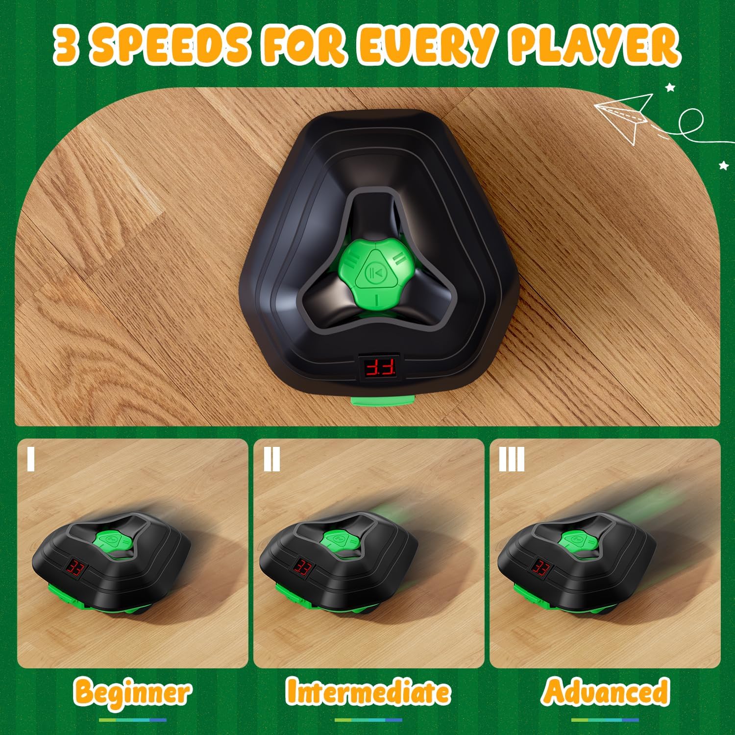 DyBaxa Soccer Training Equipment, Soccer Bot with Indoor Smart Ball | Indoor Soccer Ball, 3 Speed Modes, LED Countdown & Soccer Tracker, Football for Boys and Girls - Image 2