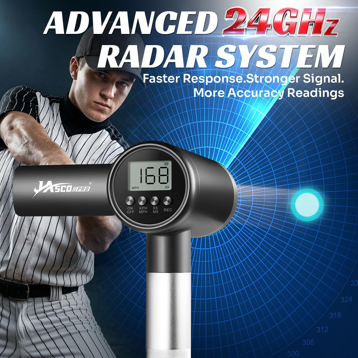 Upgrade Baseball Radar Gun with Tripod,LED + LCD Dual Display | Accuracy Speed Radar Gun for Pitching&Swing,Handheld or Hand Free Multi-Sport Speed Radar Training Equipment for All Players - Image 2