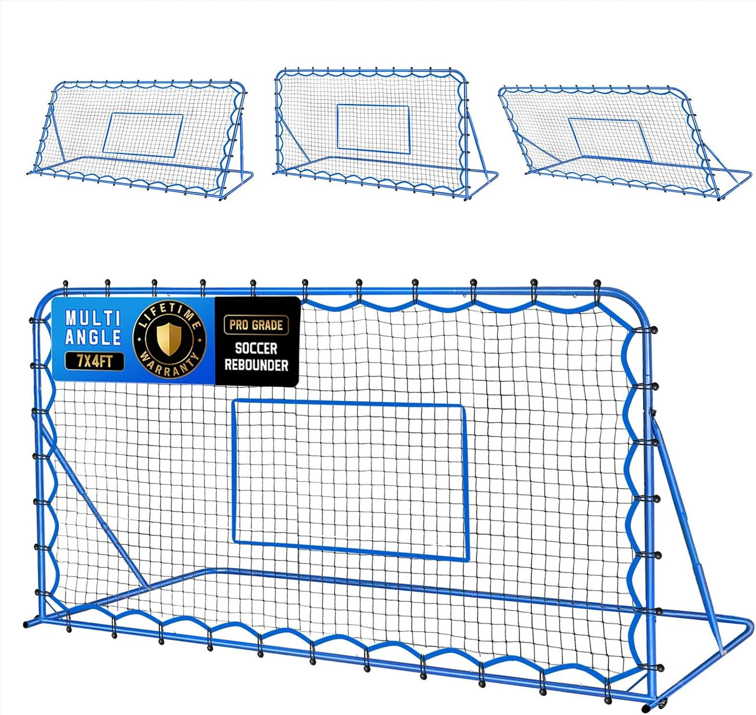 Soccer Baseball Rebounder Soccer Goal Net, Volleyball Rebound Pitchback Net | Quick Switch Angle Soccer Softball Training for Ball Control, Passing, Bounce Back Practice, Easy Setup Lacrosse Soccer Gifts