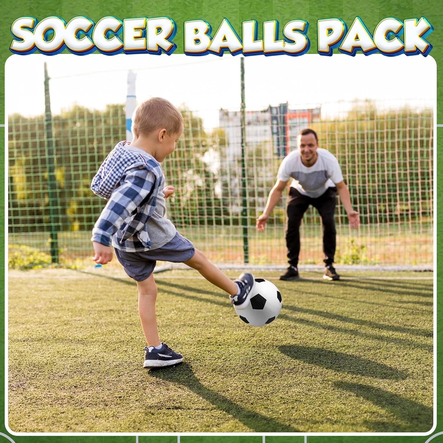 Size 3 Soccer Balls for Toddlers & Kids (4 Pack) - PVC Youth Soccer Balls - Small Beginner Sports & Practice Playground Balls for Backyard, Recess, School, Indoor or Outdoor with Pump - Image 4