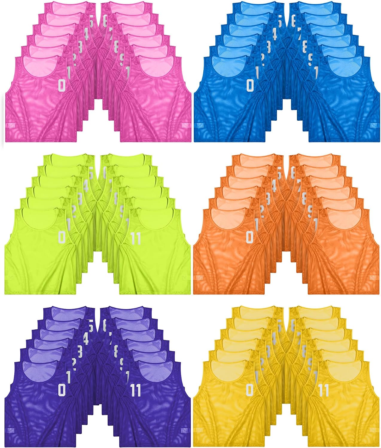 Boyiee Pinnies Scrimmage Vests, Youth Pinnies Nylon Mesh Team Practice Jersey for Sports Basketball Soccer Football - Image 2