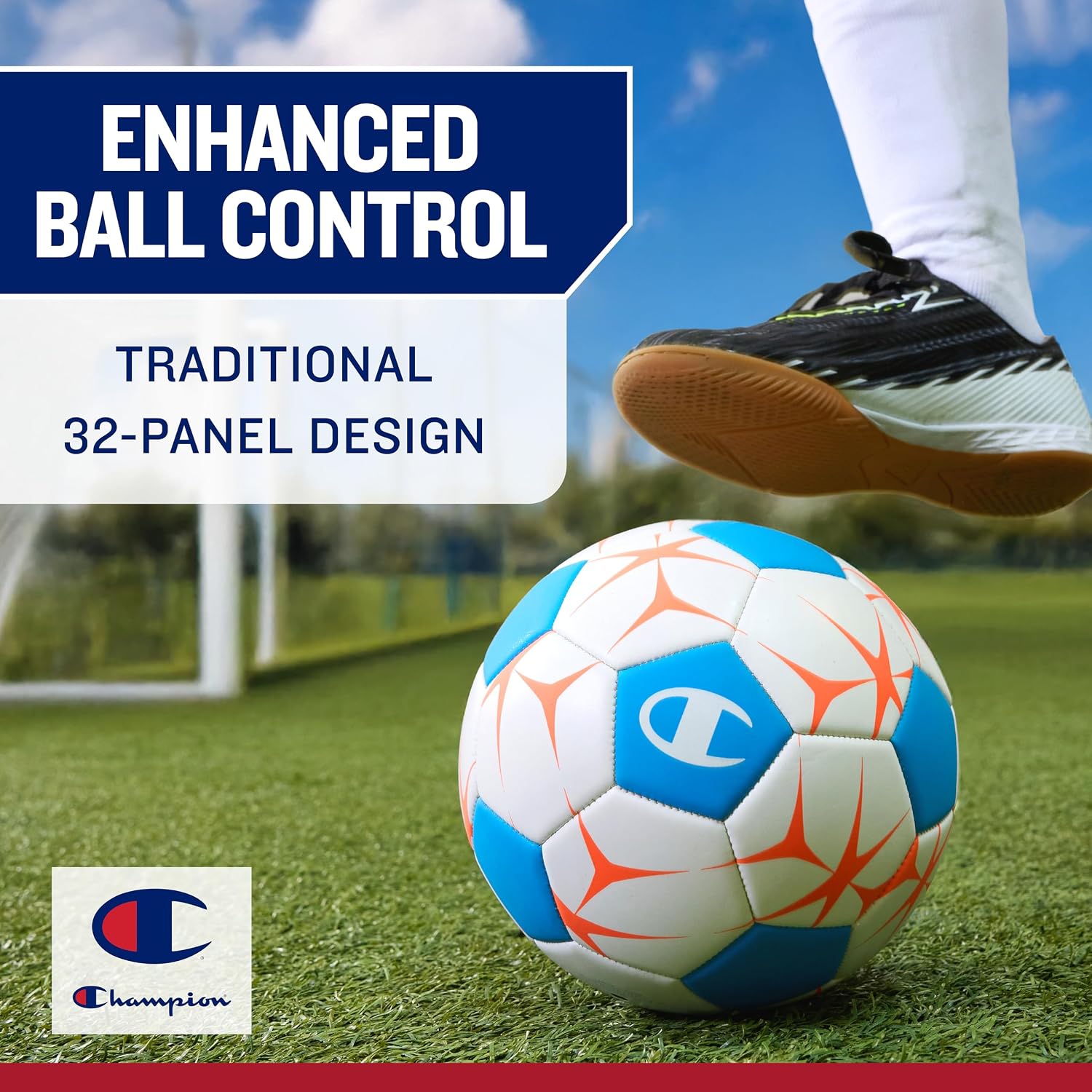 Champion Prodigy Soccer Ball with Pump | 32-Panel Matte Finish | Butyl Bladder | Indoor & Outdoor | Youth & Adult Training | 6" Pump Included - Image 5