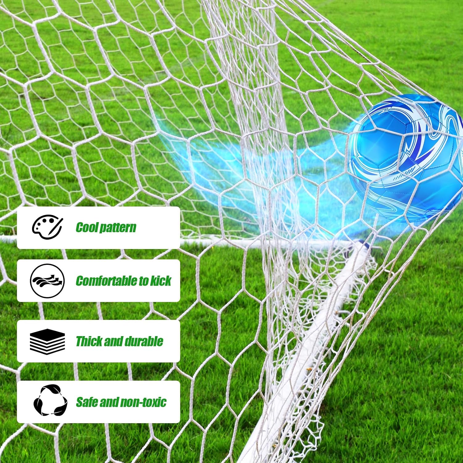 Realspring 6 Pcs Soccer Balls Bulk Official Size 3 4 5 with Pump Needle Storage Bag Soccer Balls for Youth Outdoor Training Practice Game Sport Gift Back to School - Image 4