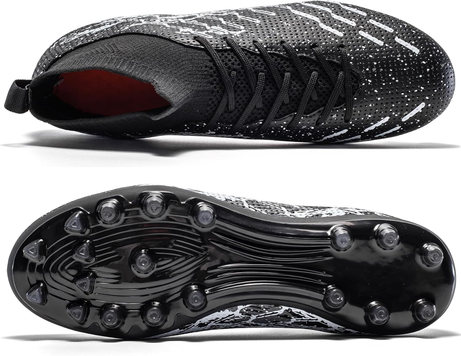 Unisex Soccer Cleats Lightweight No-Tie Lacing System Multi-Surface Football Shoes with Ankle Support for Beginners to Advanced Players - Image 6