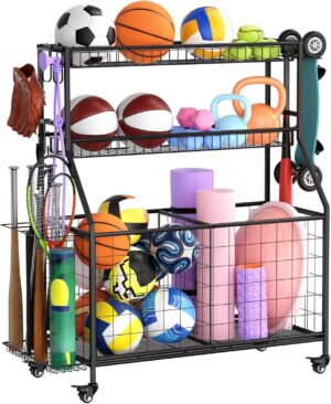 Sports Equipment Garage Organizer &...