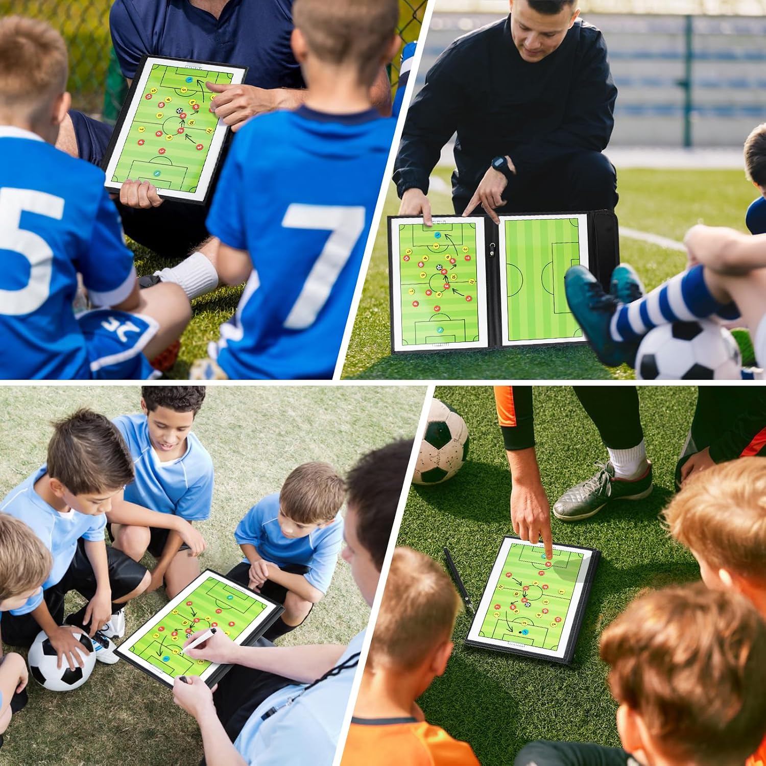 Foldable Magnetic Soccer Coaching Board, Soccer Tactics Strategy Board | Portable Soccer Board with Dry Erase Markers and Magnetic Markers for Coaches Training, Great Gift for Kids Soccer Coach. - Image 6