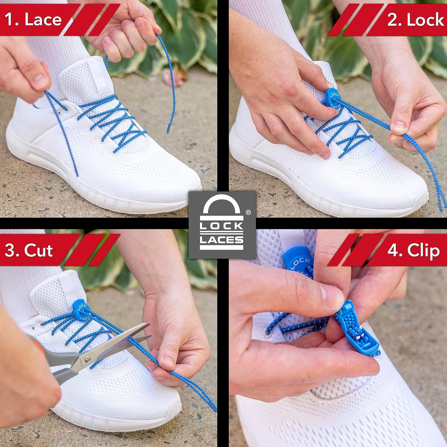 Lock Laces Elastic No Tie Shoelaces for Kids & Adults, One Size Fits All - Image 4