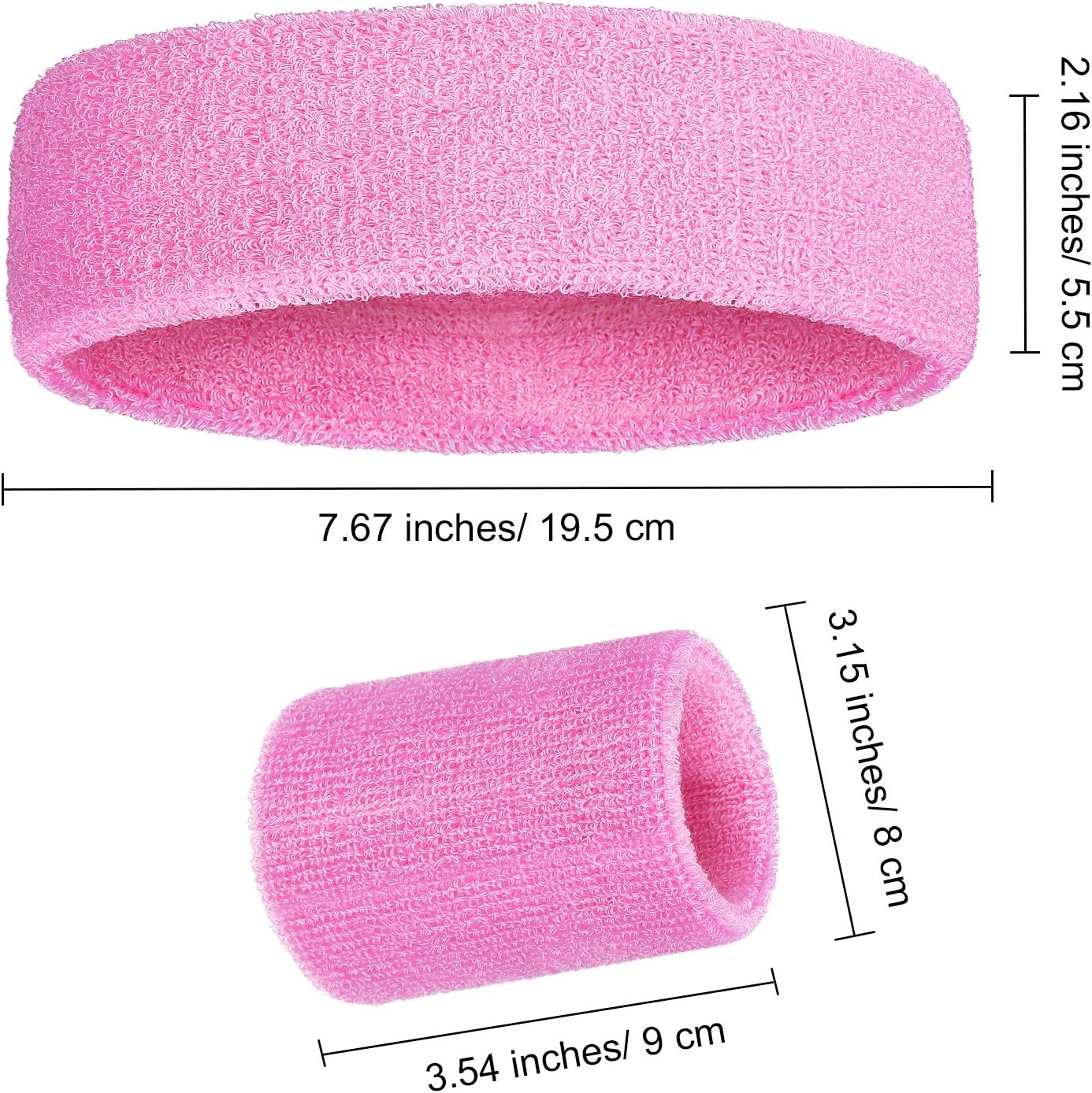 WILLBOND 3 Pcs Sweatbands Set 80s 90s Neon Sports Headband Tennis Striped Sweat Band Sports Competitions Games for Men Women Party Supplies - Image 5