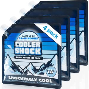 Cooler Shock Reusable Ice Packs for...