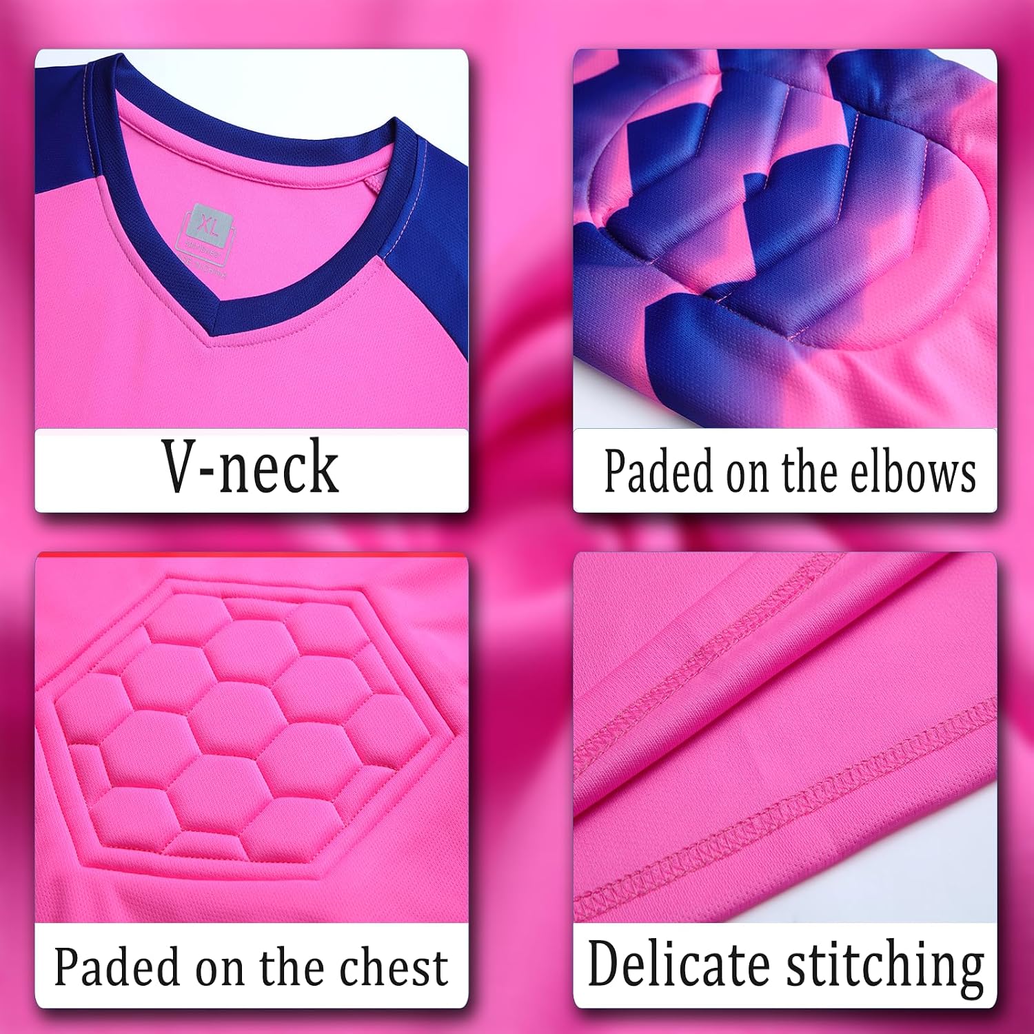 Custom Goalkeeper Jersey for Kids Adults Personalized Soccer Goalie Jersey for Men with Logo Name Number Padded Goalie Jersey - Image 4