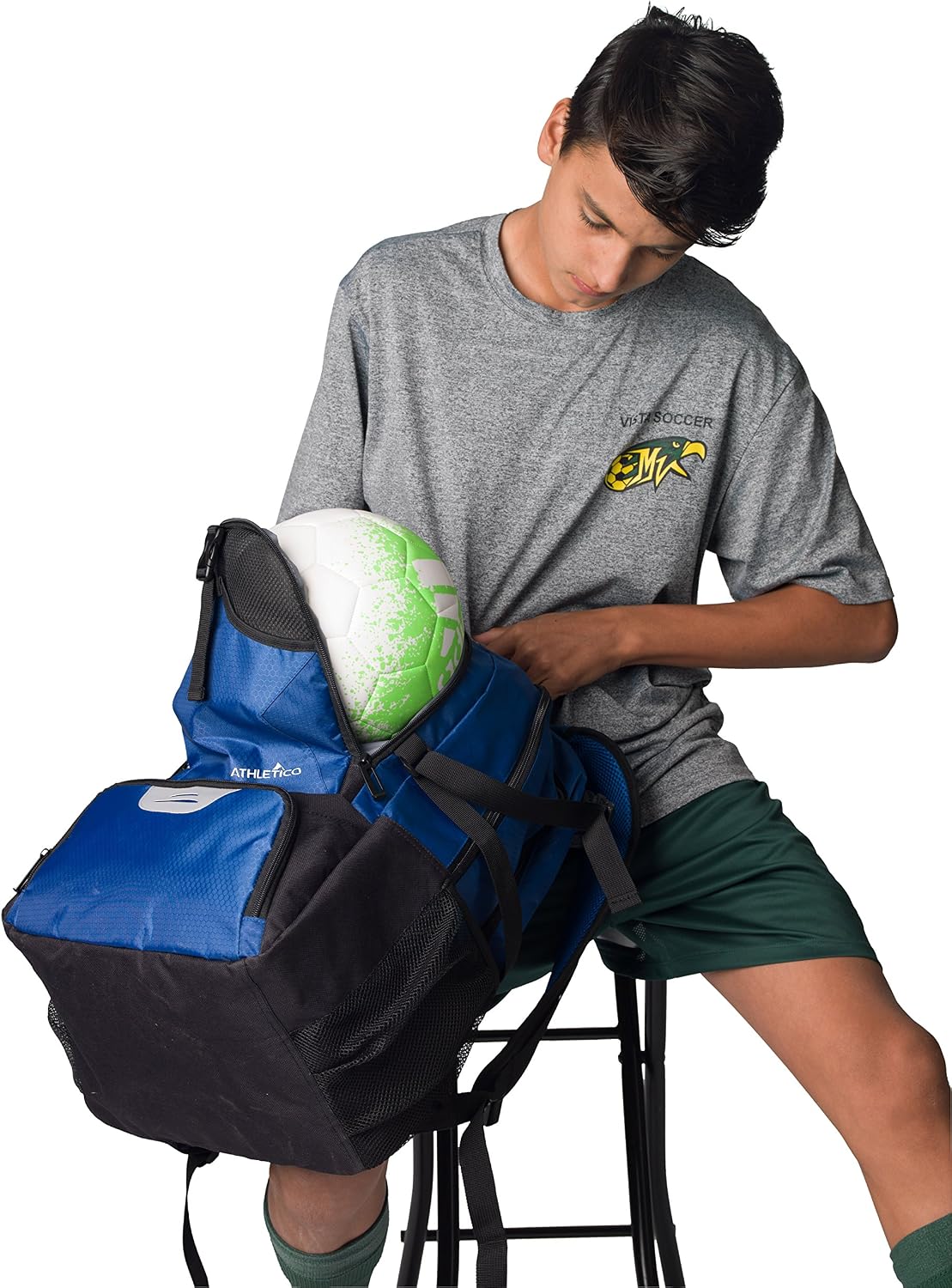 Athletico National Soccer Bag - Backpack for Soccer, Basketball & Football Includes Separate Cleat and Ball Holder - Image 6