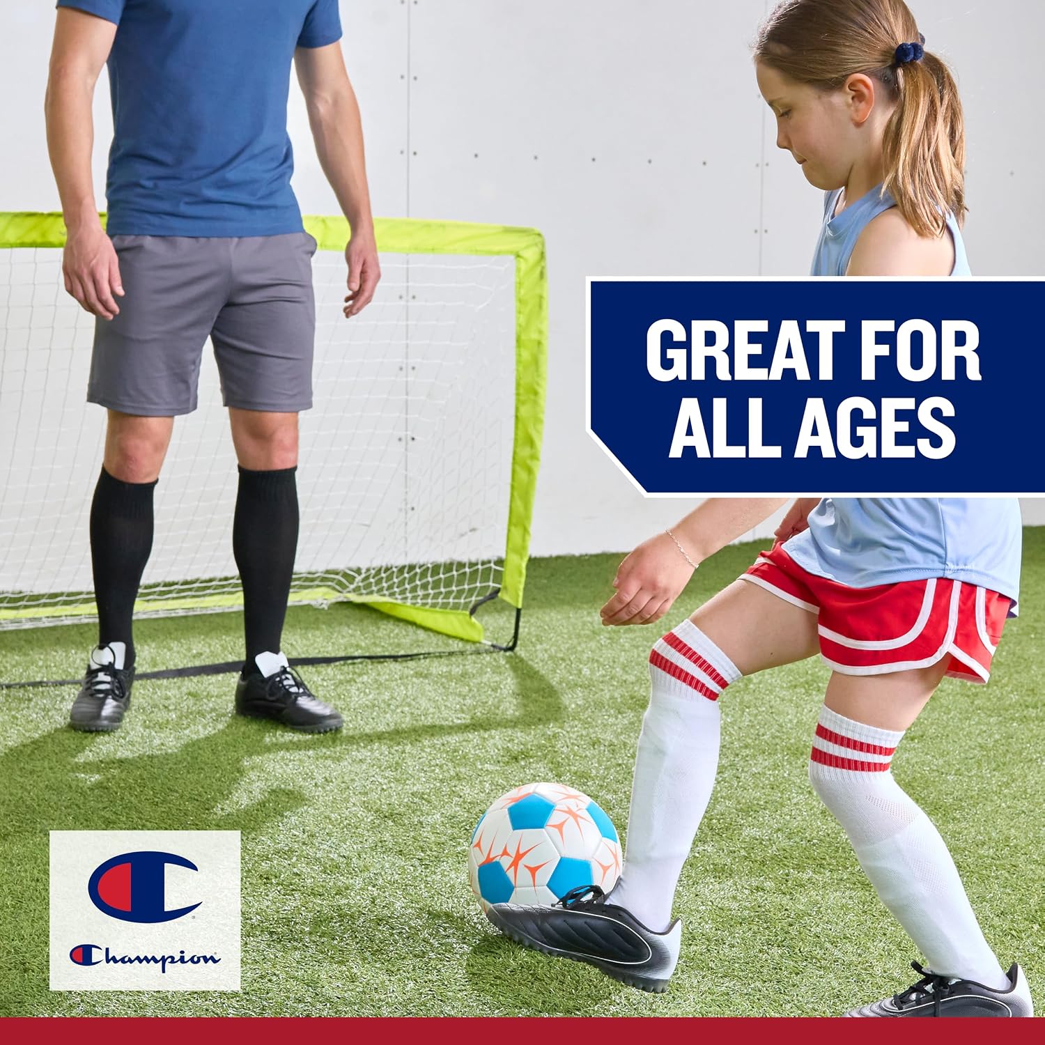 Champion Prodigy Soccer Ball with Pump | 32-Panel Matte Finish | Butyl Bladder | Indoor & Outdoor | Youth & Adult Training | 6" Pump Included - Image 7