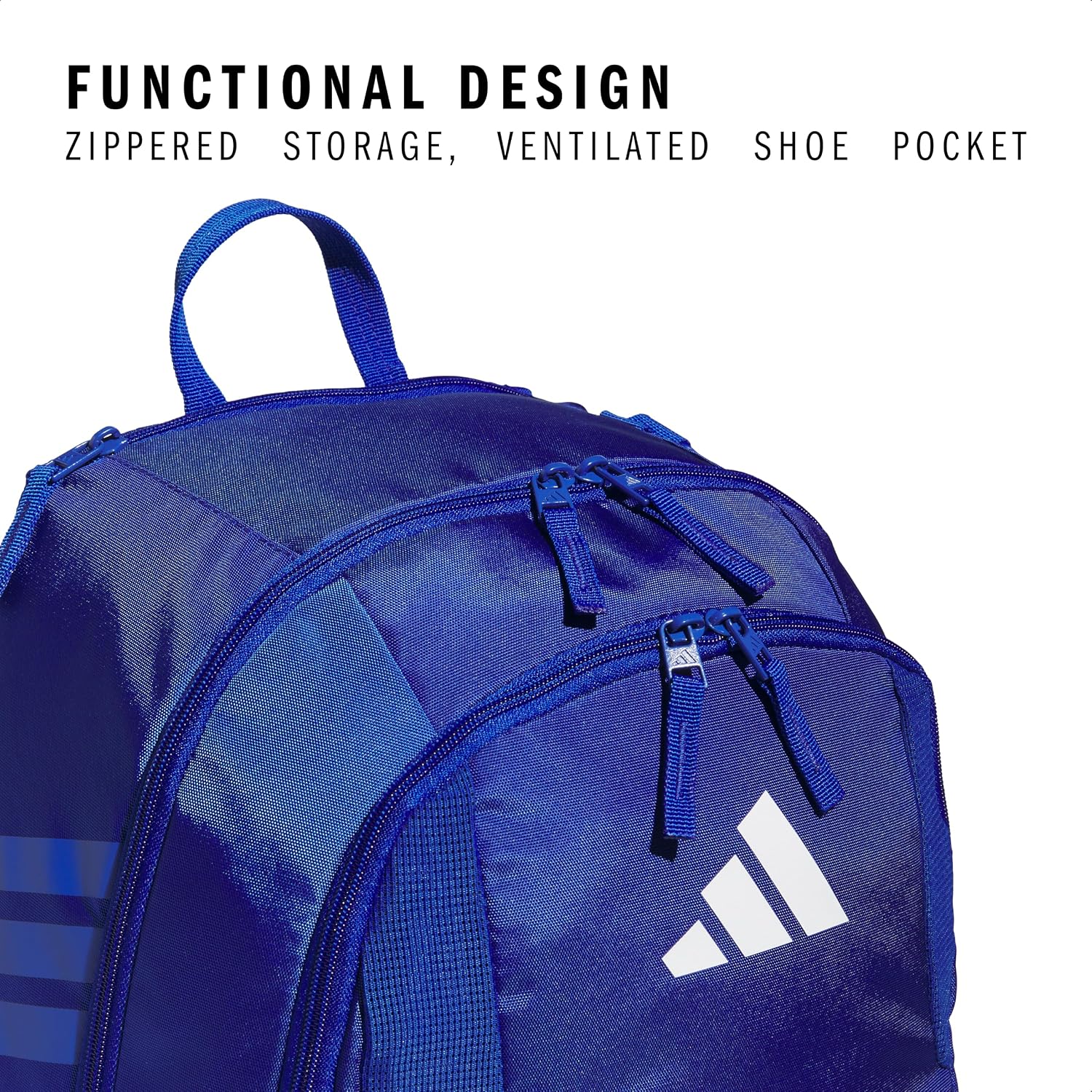 adidas Stadium Soccer Backpack 36L | Padded Laptop Sleeve, Holds A Size 5 Ball, Vented Gear Pocket, Stays Dry On Wet Fields, School Gym & Travel Ready - Image 3