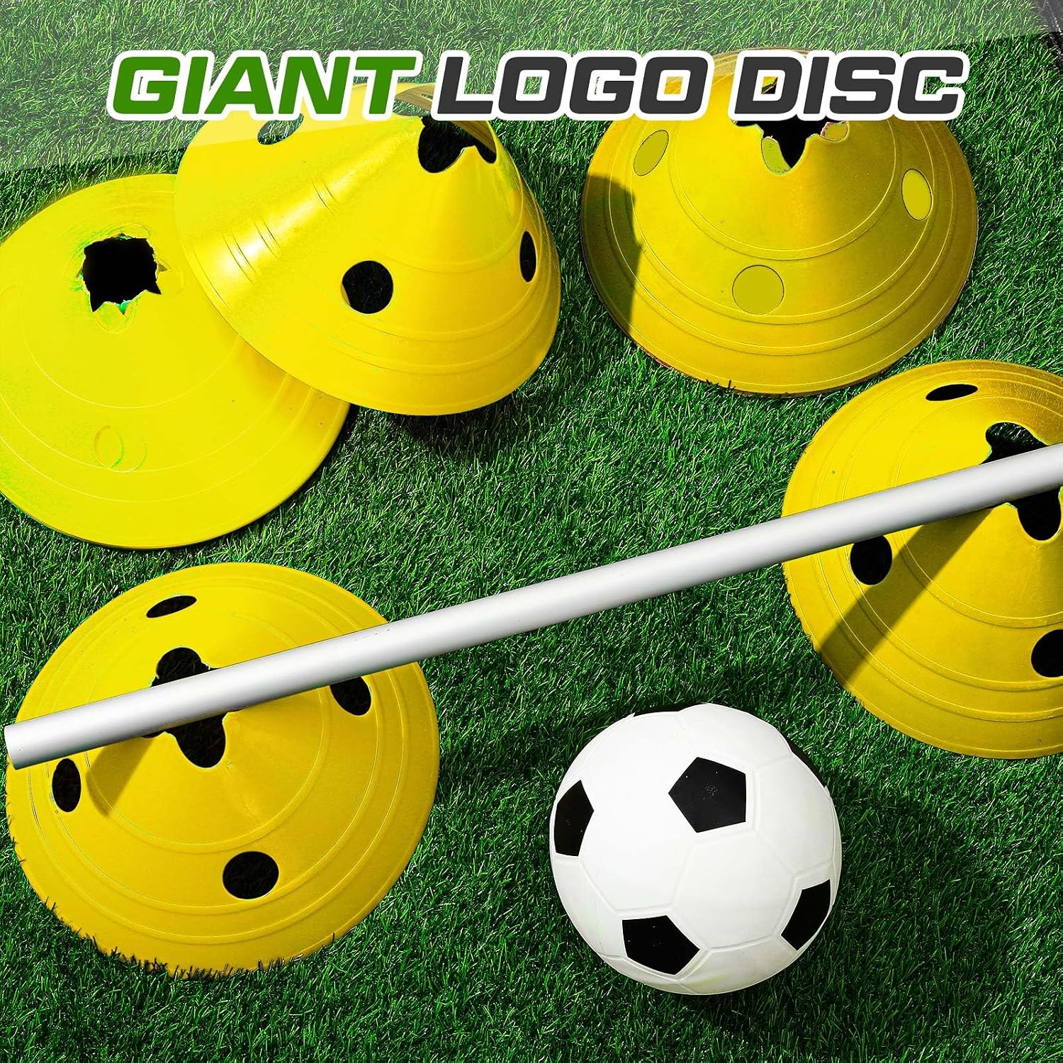 Jumbo Disc Cones Jumbo Soccer Cones with Mesh Bag Giant Large Agility for Soccer Training Adult Sports - Image 5