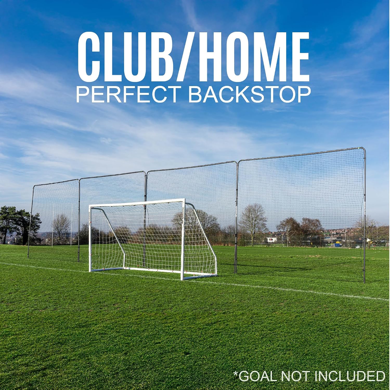 QuickPlay 10ft Sports Barrier Net System - Ball Stop Backstop Netting | Heavy-duty weather-resistant net, Modular & expandable, Catches shots & throws, Backyard & pro use, Carry bag - Image 7