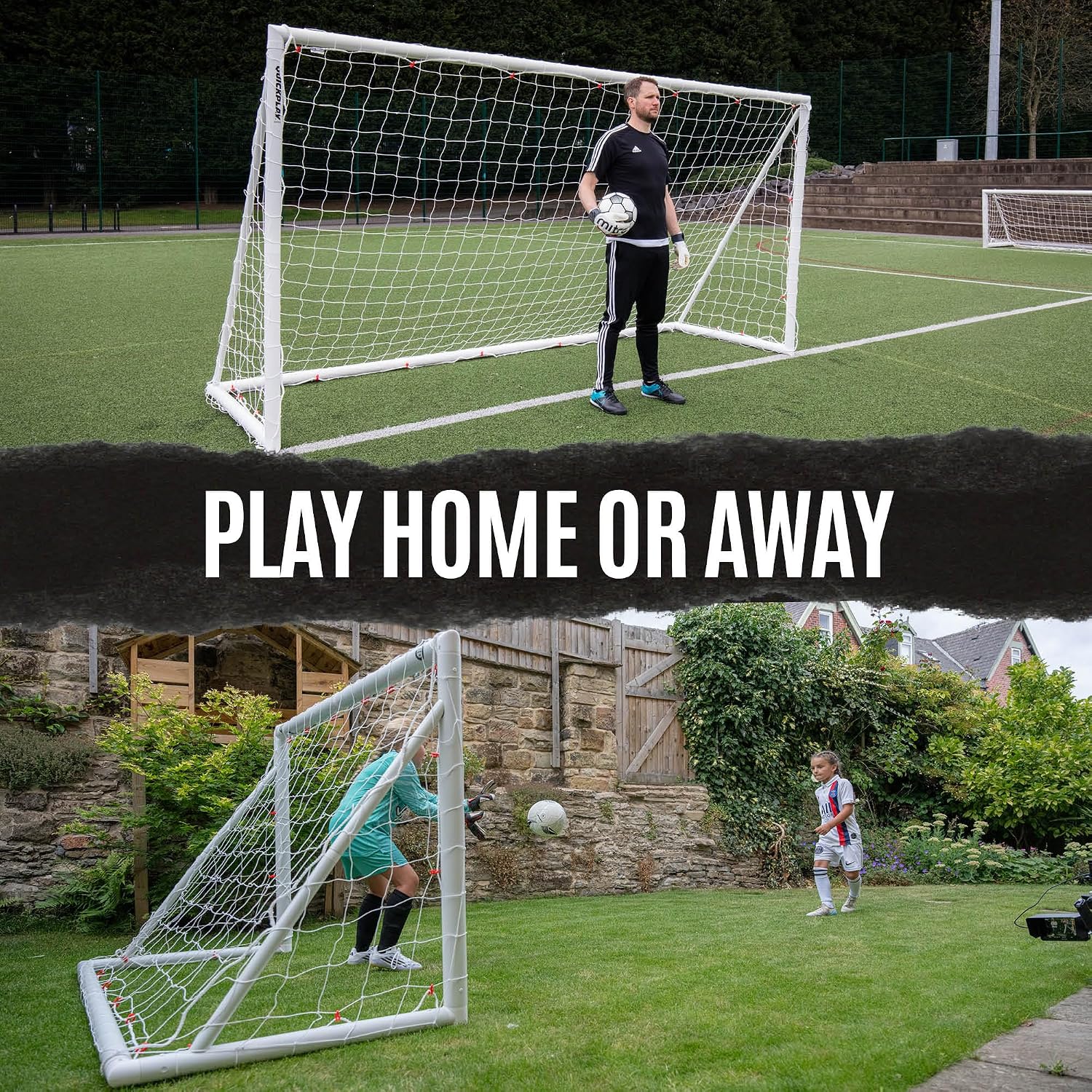 QUICKPLAY Q-Fold Soccer Goal | 30-Second Folding Design for Easy Setup | Portable & Weatherproof uPVC Soccer Goal for Backyard | Durable Post for Adults & Kids - Image 4